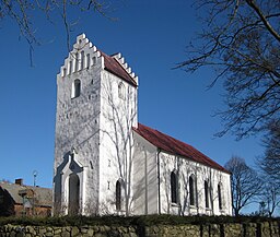 Västra Hoby kyrka i februari 2012