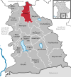 Location of the community Valley in the district of Miesbach