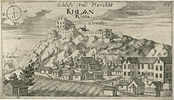 Klana – Valvasor metszete 1679-ből