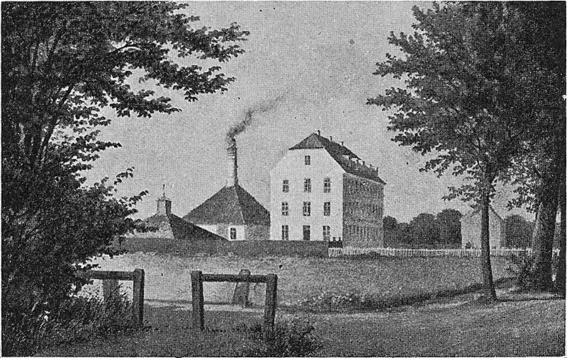 File:Vesterbrogade med Bing og Grøndahls fabrik 1856.jpg