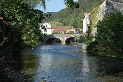 A Vipava folyó Vipava szlovén község mellett