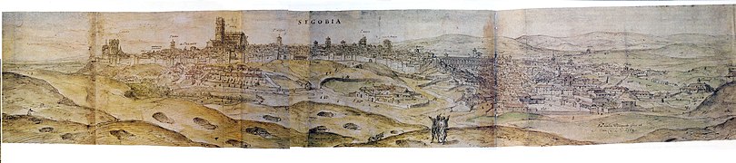 Segovia a mediados del siglo XVI, por Wyngaerde.[16]​