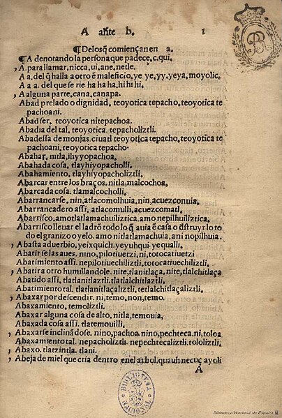 File:Vocabulario de la lengua Castellana y Mexicana 1555.jpg