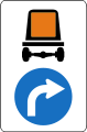 15a: Vorgeschriebene Fahrtrichtung für Kraftfahrzeuge mit gefährlichen Gütern: Rechts abbiegen