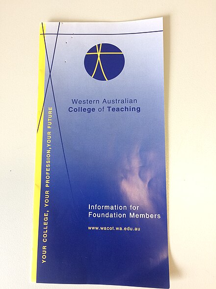 Western Australian College of Teaching (WACOT) brochure WACOT Brochure.jpg