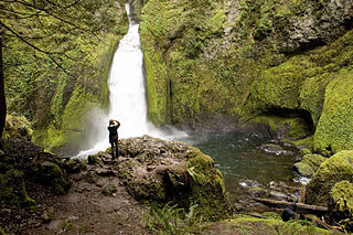 Wahclella Falls waterfall