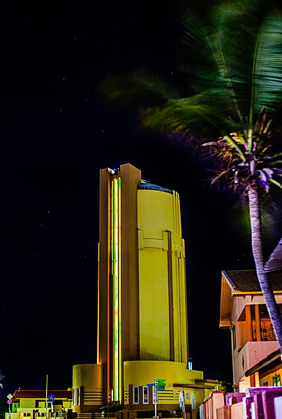 File:Watertower San Nicolas At Night.jpg