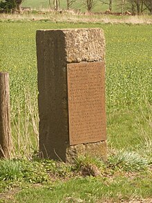 The Robbers Stone, West Lavington, Wiltshire. This memorial warns against thieving by recording the fate of several who attempted highway robbery on the spot in 1839. West Lavington, the Robbers Stone - geograph.org.uk - 1238637.jpg