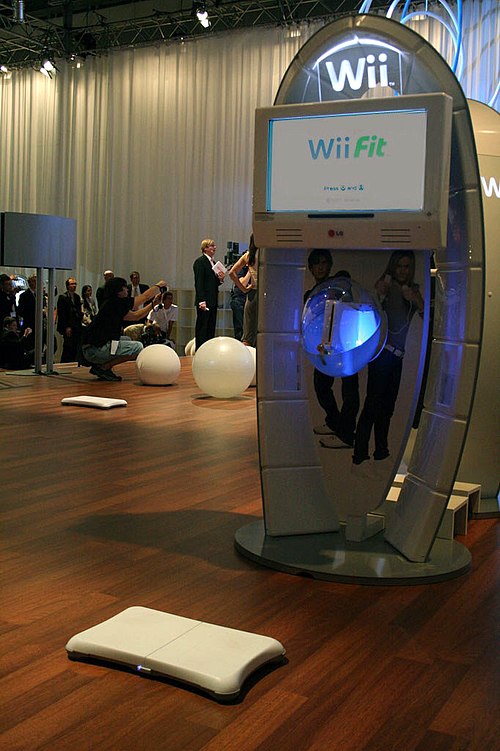 A Wii Fit demonstration booth at the Leipzig Games Convention in August 2007