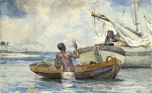Done in the Bahamas (Sea Garden, Bahamas) 1885 by Winslow Homer