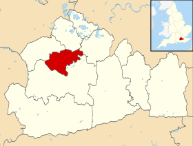 Pozicija Wokinga na karti Grofovije Surrey