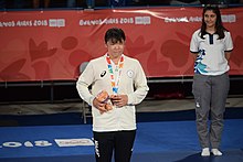 Wanita Freestyle 73 kg Gulat Medali Upacara YOG18 13-10-2018 (05).jpg