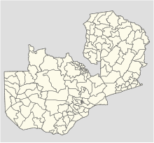 Map of the Zambian National Assembly constituencies