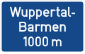 Zeichen 448 Ankündigungstafel auf Autobahnen