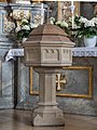 * Nomination Baptismal font in the Catholic parish church of St. Leonard in Zentbechhofen near Höchstadt an der Aisch --Ermell 07:03, 1 July 2017 (UTC) * Promotion Good quality. --Poco a poco 08:30, 1 July 2017 (UTC)