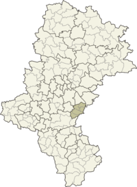 Okres Beruň-Lędziny na mapě vojvodství