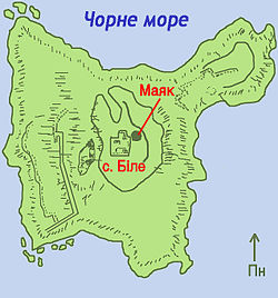Yılan Adası'nın haritası