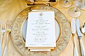 2019年澳大利亚总理斯科特·莫里森访美时的国宴菜单及餐具