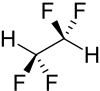 Structural formula of 1,1,2,2-tetrafluoroethane