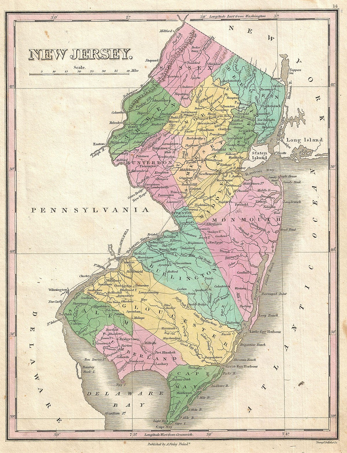 State of New Jersey: First Wall Maps and Atlases (1812–1888)