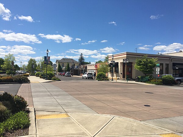 Shops in downtown Canby