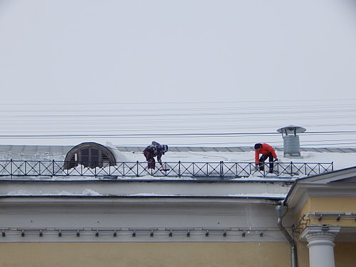 Thу snowy spring in Vladimir, Russia