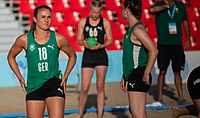 Deutsch: Beachhandball Weltmeisterschaften 2022; Tag 5: 25. Juli 2022 – Frauen, Halbfinale, Deutschland-Niederlande 2:0 (18:10, 25:16) English: 2022 Beach handball World Championships; Day 5: 25 July – Women Semifinal – Germany-Netherlands 2:0 (18:10, 25:16)