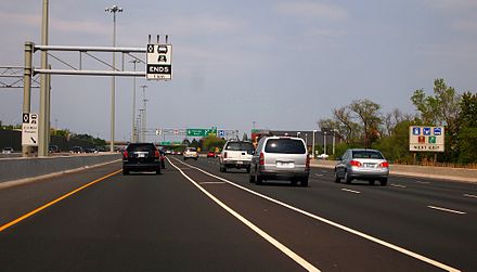 HOV lanes along the co-signed QEW / Highway 403