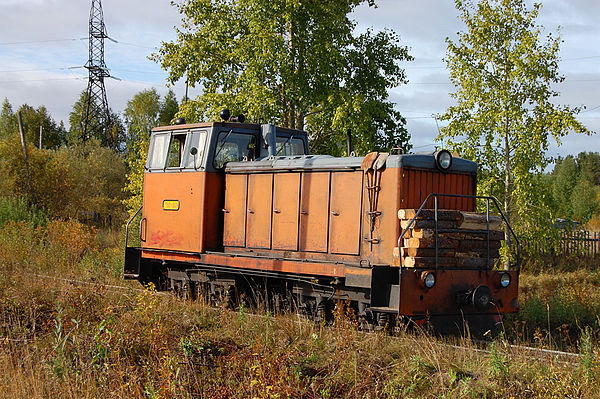 TU8 diesel locomotive in Arkhangelsk Oblast, Russia