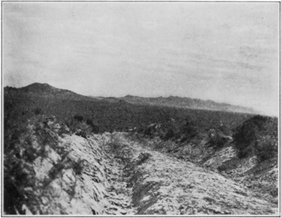 The deep-worn Oregon trail as it looked in 1900