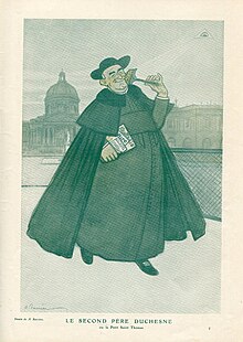 Adrien Barrère, dessin sur Monseigneur Duchesne, Le second père Duchesne, in Fantasio, 1911..jpg