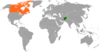 Location map for Afghanistan and Canada.