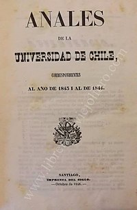 Annali dell'Università del Cile.  1844, 1 Emissione, Anno 1.jpg