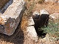 Ancient well with stone trough in dale northwest of Kh. Dhikrin