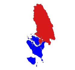 Placering i Kyaukphyu-distriktet