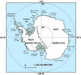 <span class="mw-page-title-main">East Antarctic Ice Sheet</span> Segment of the continental ice sheet that covers East Antarctica