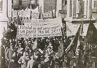 22/05: Manifestació valencianista a Alzira a favor de l'Estatut d'Autonomia del País Valencià de 1931.