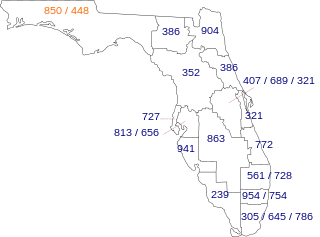<span class="mw-page-title-main">Area codes 850 and 448</span> Area codes in Florida, United States