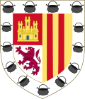 Arms of Ferdinand I of Aragon as Infante of Castile.svg