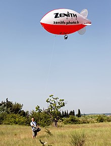 ballon captif hélium pour la photographie aérienne