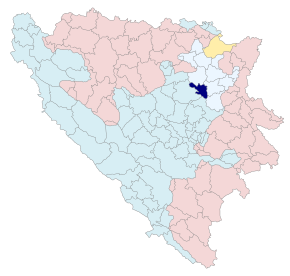 Poziția localității Banovići