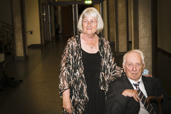 Tranströmer and Barbro Lindgren at the 2014 Astrid Lindgren Memorial Award