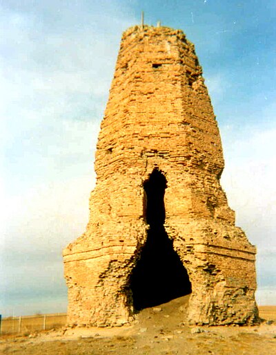 Stupa in the Khitan city Bars-Hot in Dornod, Mongolia