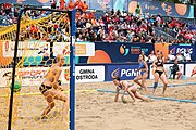 Deutsch: Beachhandball Europameisterschaften 2019 (Beach handball Euro); Tag 6: 7. Juli 2019 – Spiel um Platz Drei, Frauen, Kroatien-Niederlande 0:2 (14:23, 20:22) English: Beach handball Euro; Day 6: 7 July 2019 – Women's Bronze Medal Match – Croatia-Netherlands 0:2 (14:23, 20:22)