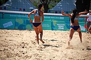 Deutsch: Beachvolleyball bei den Olympischen Jugendspielen 2018; Tag 8, 14. Oktober 2018; Mädchen, Achtelfinale – Mexiko-China 0:2 (15–21/16–21) English: Beach volleyball at the 2018 Summer Youth Olympics at 14 October 2018 – Girls Round of 16 – Mexico-China 0:2 (15–21/16–21)