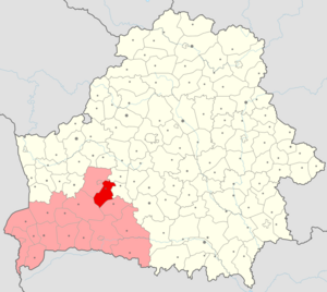 Ляховичский район на карте