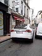 Belgian personalized license plate on Tesla Model X