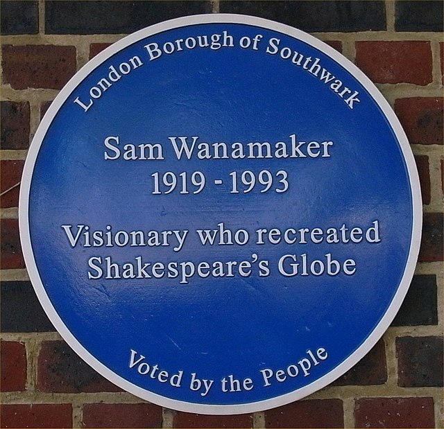 Plaque honoring Wanamaker's restoration