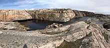 Granite, in Smogen (southwestern Sweden), formed during the Sveconorwegian orogeny Bohuslen geology IMG 0139 Smogen - Kleven.jpg