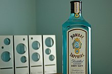 Bombay Sapphire gin contains flavoring derived from particular bearded iris species Iris germanica and Iris pallida. Bombay Sapphire by ny156uk.jpg